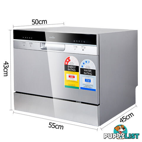 5 Star Chef Electric Benchtop Dishwasher Silver