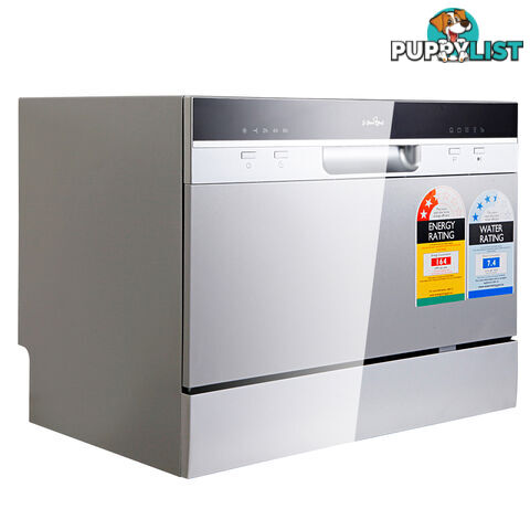 5 Star Chef Electric Benchtop Dishwasher Silver