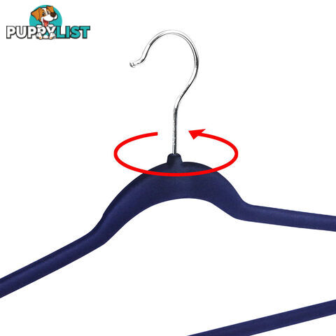 Set of 200 Slim Navy Velvet Hangers