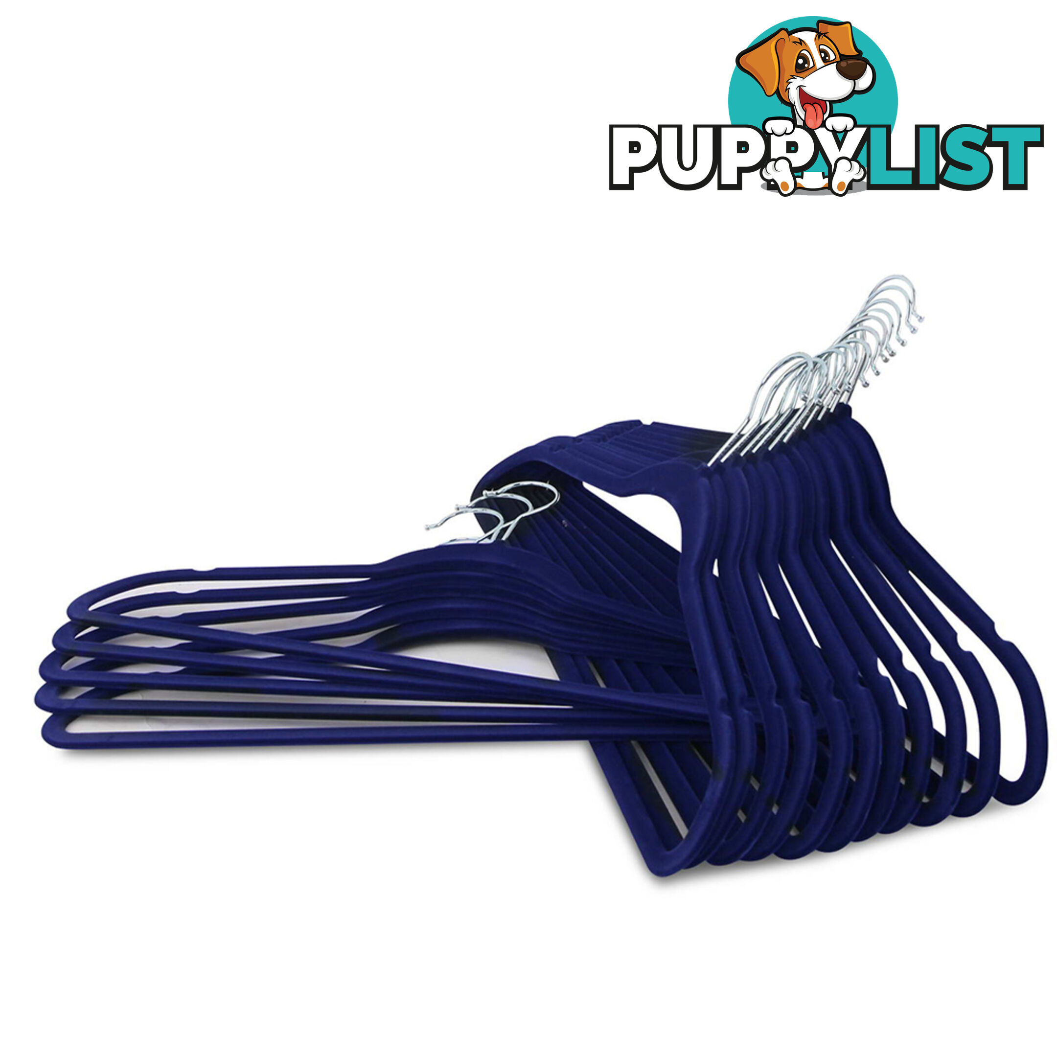 Set of 200 Slim Navy Velvet Hangers