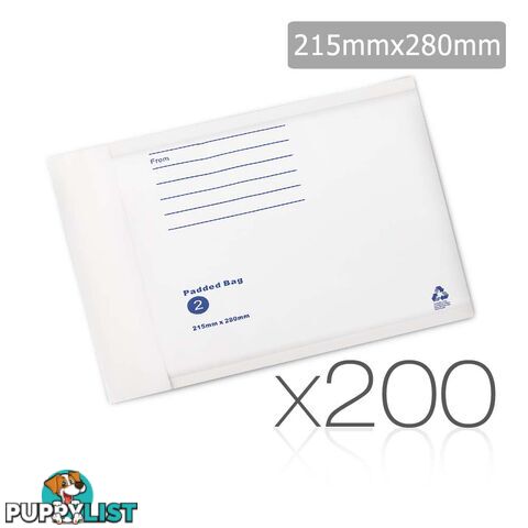 Bubble Padded Mail Envelopes 200pcs 215mm x 280mm