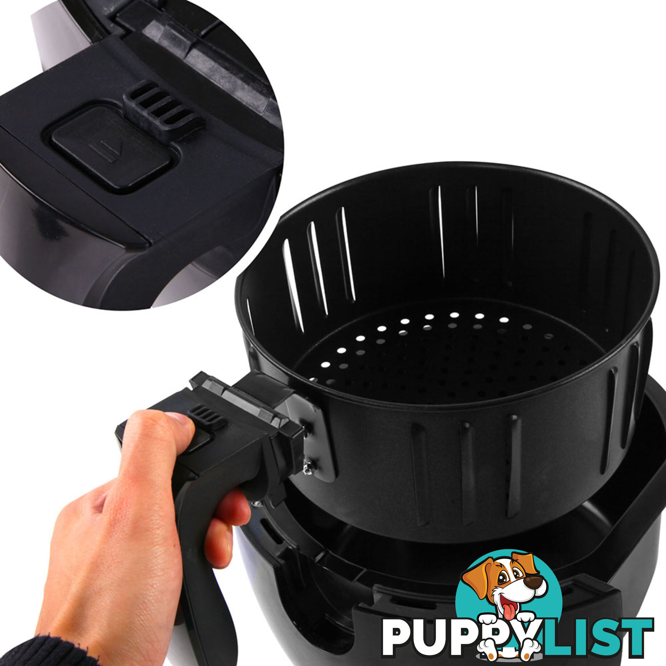 2.2L Air Fryer Low Fat Oil Less Deep Cooker Fast Healthy Black