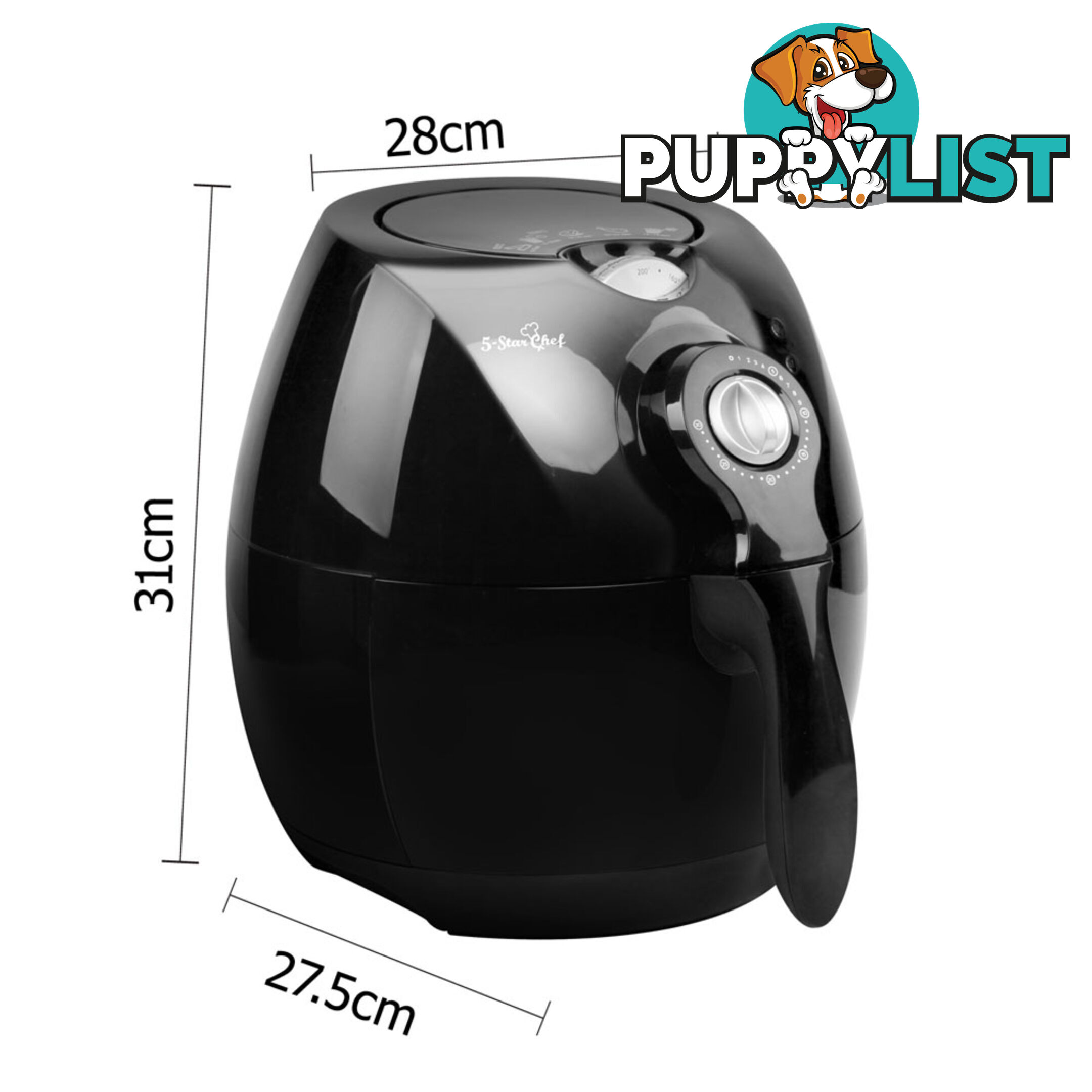 2.2L Air Fryer Low Fat Oil Less Deep Cooker Fast Healthy Black