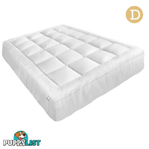 Luxury Mattress Topper Protector Pad Cover Pillowtop Memory Resistant Double