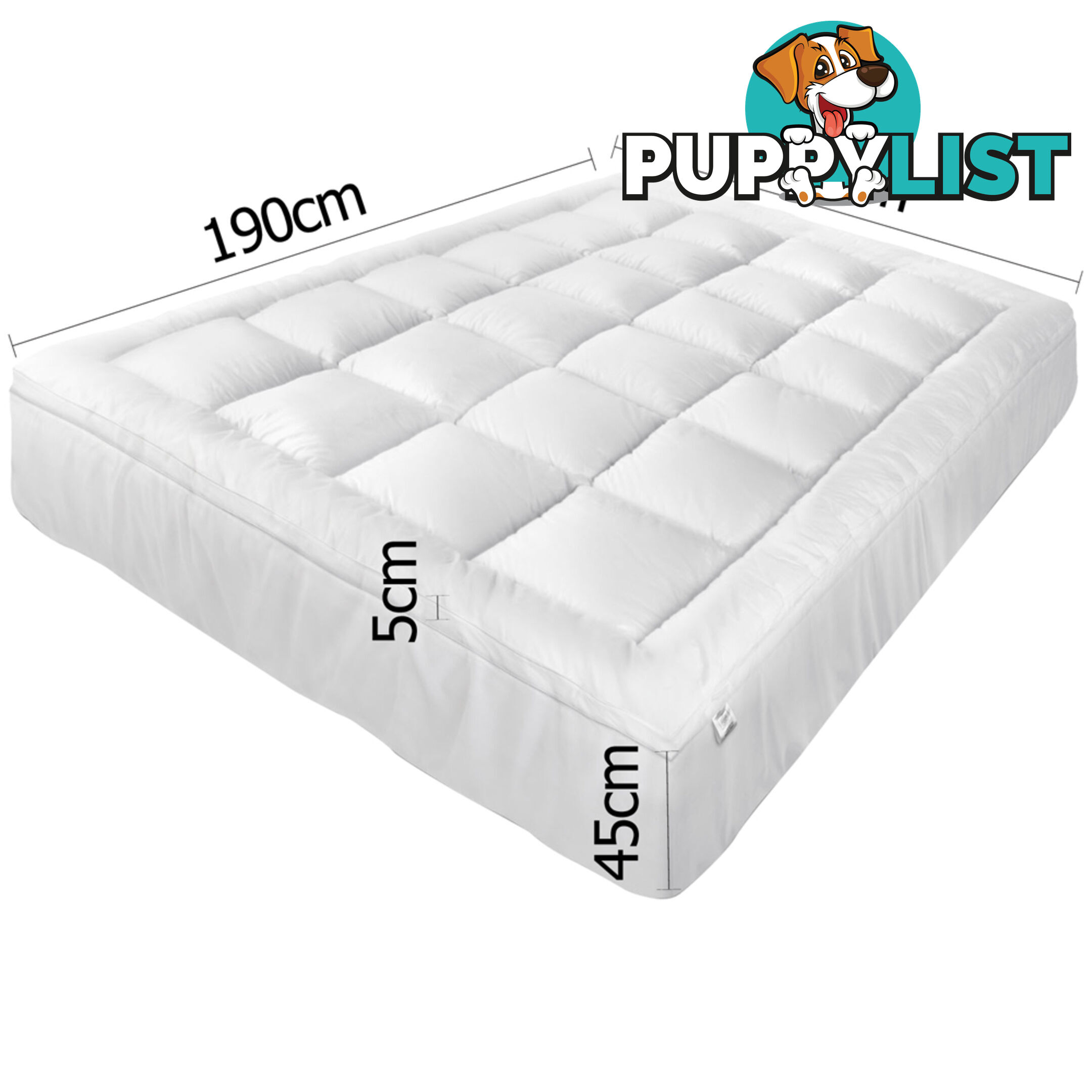 Luxury Mattress Topper Protector Pad Cover Pillowtop Memory Resistant Double