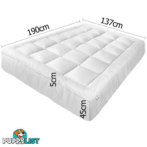 Luxury Mattress Topper Protector Pad Cover Pillowtop Memory Resistant Double