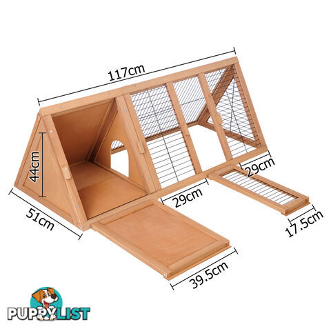 Rabbit Hutch Guinea Pig Chicken Ferret Cage Triangle