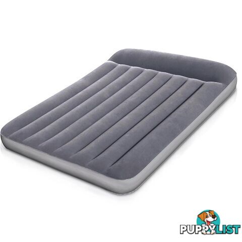 Built-in Pump Air Bed Blow Up Mattress Inflatable Flocked Camping Mat Double