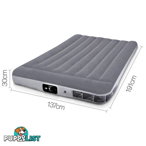 Built-in Pump Air Bed Blow Up Mattress Inflatable Flocked Camping Mat Double