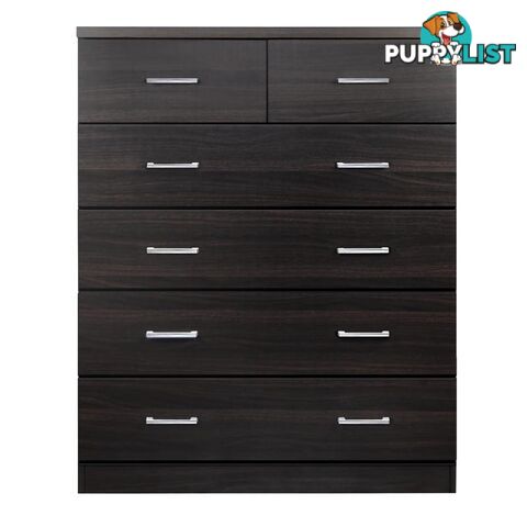 Tallboy 6 Drawers Storage Cabinet Walnut