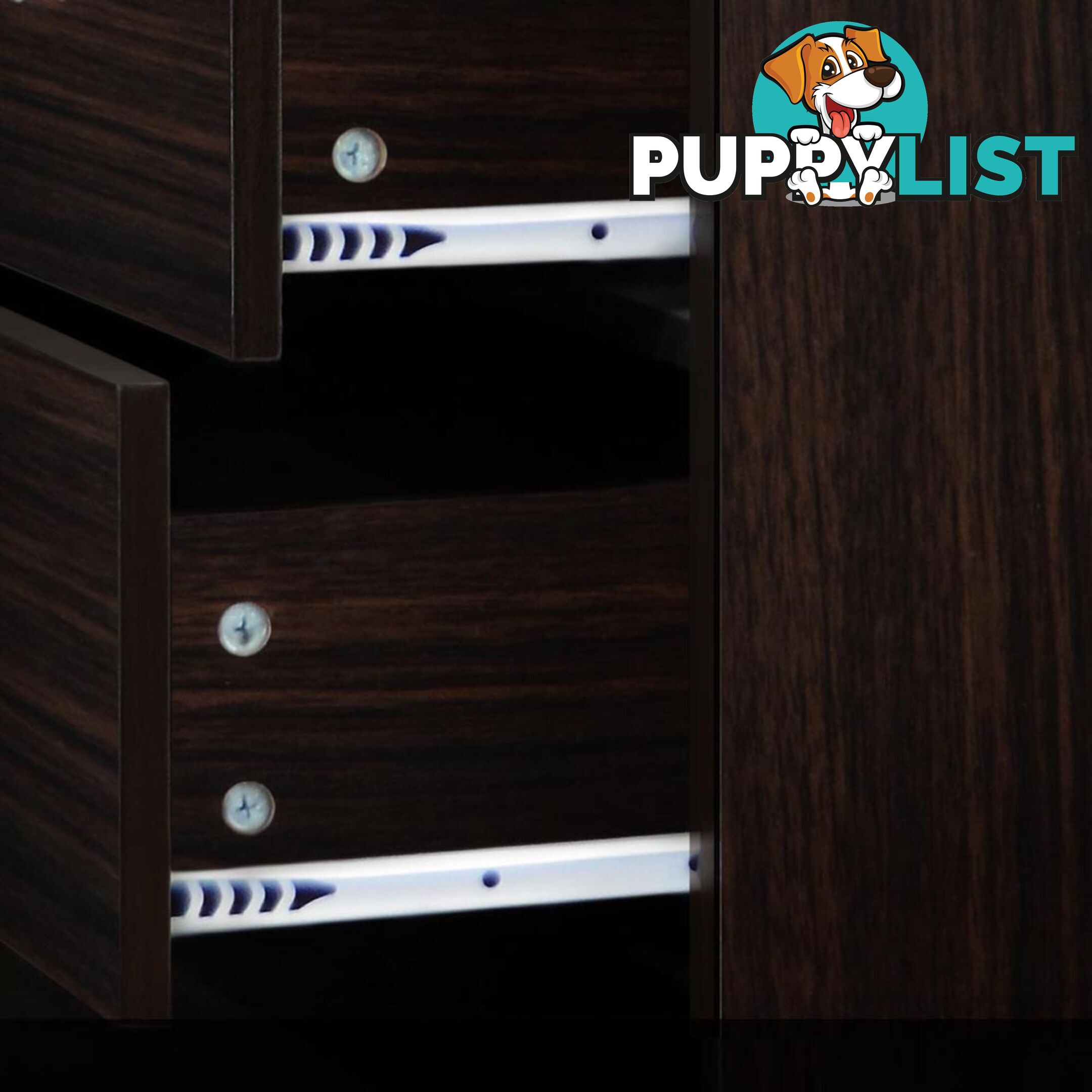 Tallboy 6 Drawers Storage Cabinet Walnut