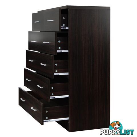 Tallboy 6 Drawers Storage Cabinet Walnut