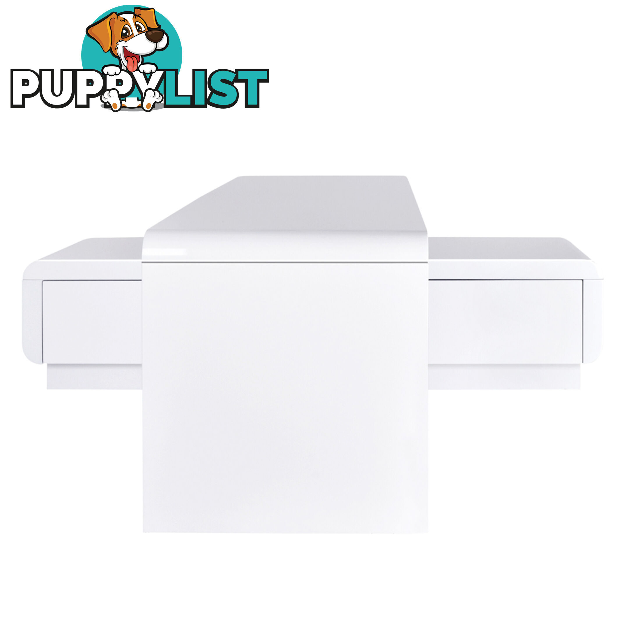 High Gloss Adjustable TV Stand Entertainment Unit Drawers White