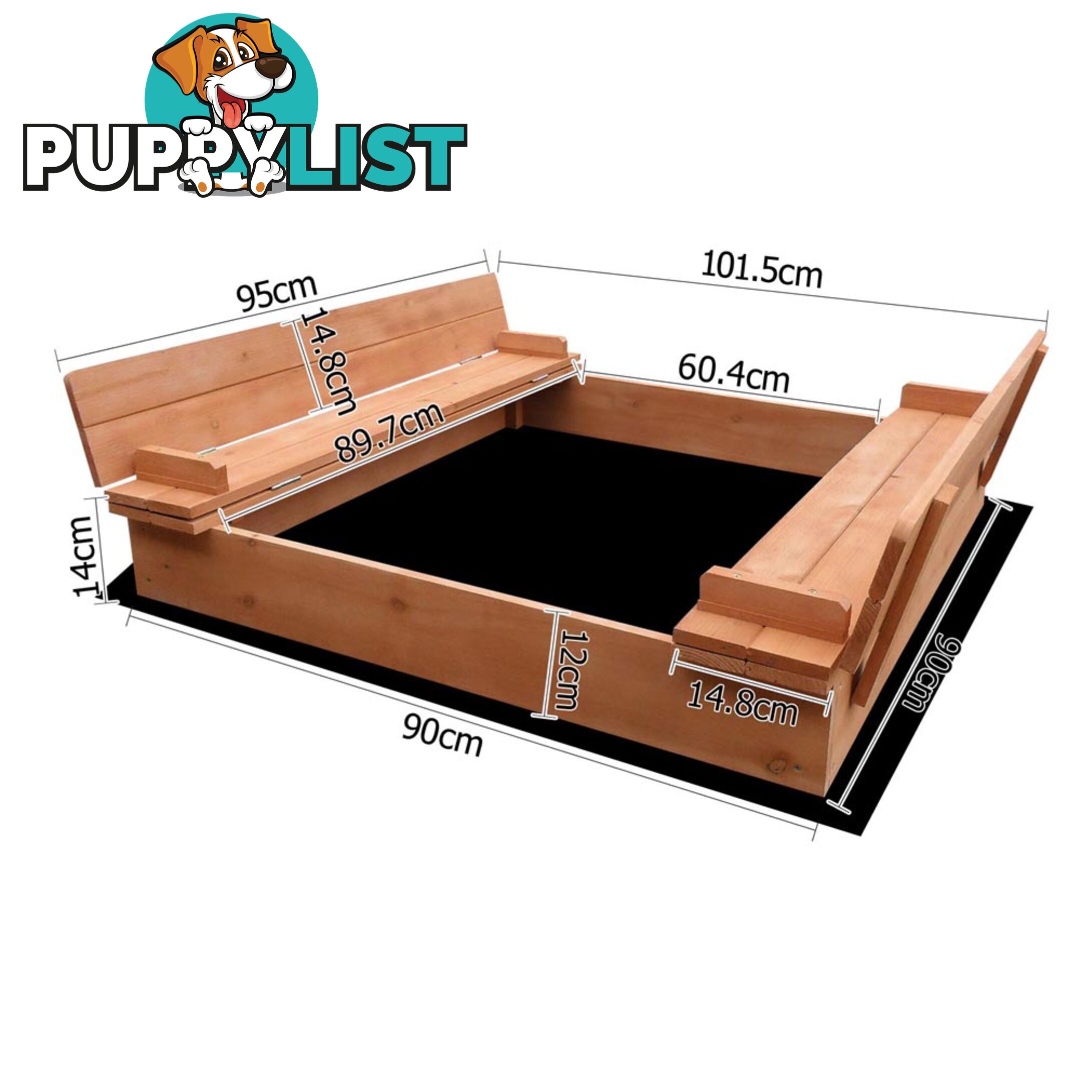 Children Square Sand Pit 95cm