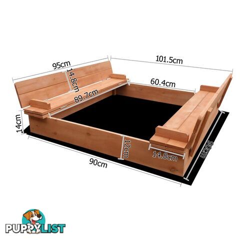 Children Square Sand Pit 95cm