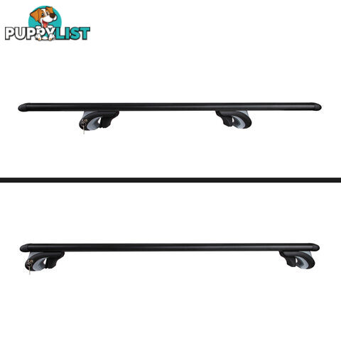 Universal Roof Racks Cross Bars 120cm Lockable Black