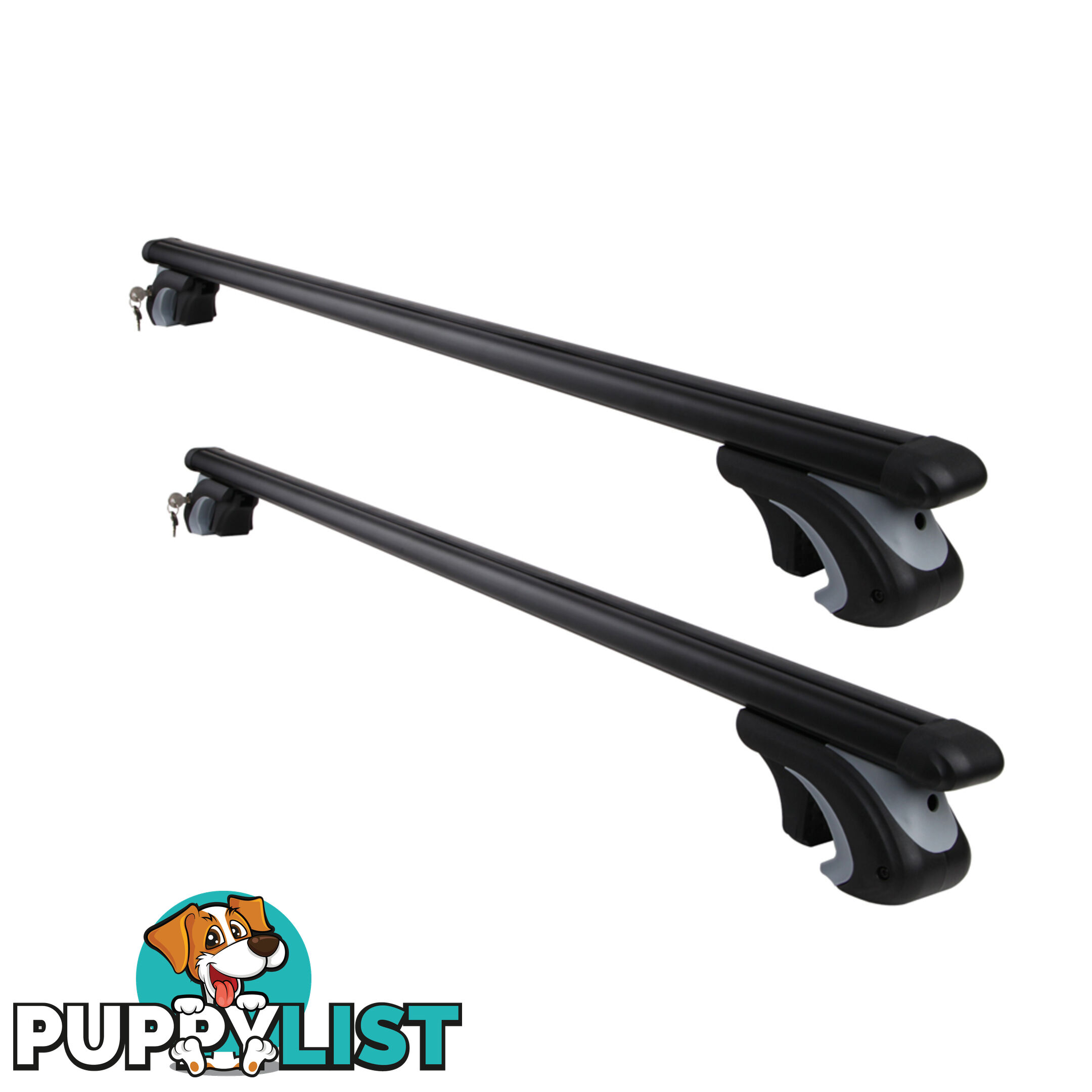 Universal Roof Racks Cross Bars 120cm Lockable Black