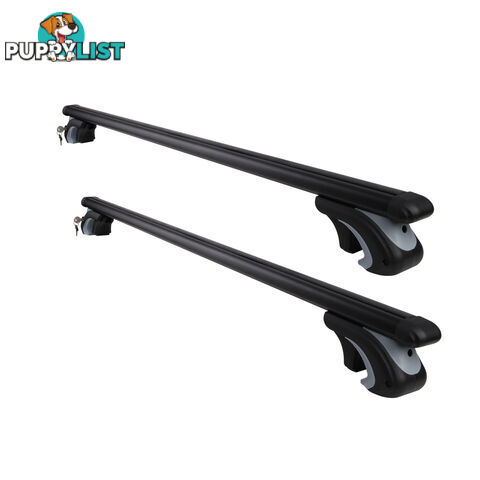 Universal Roof Racks Cross Bars 120cm Lockable Black