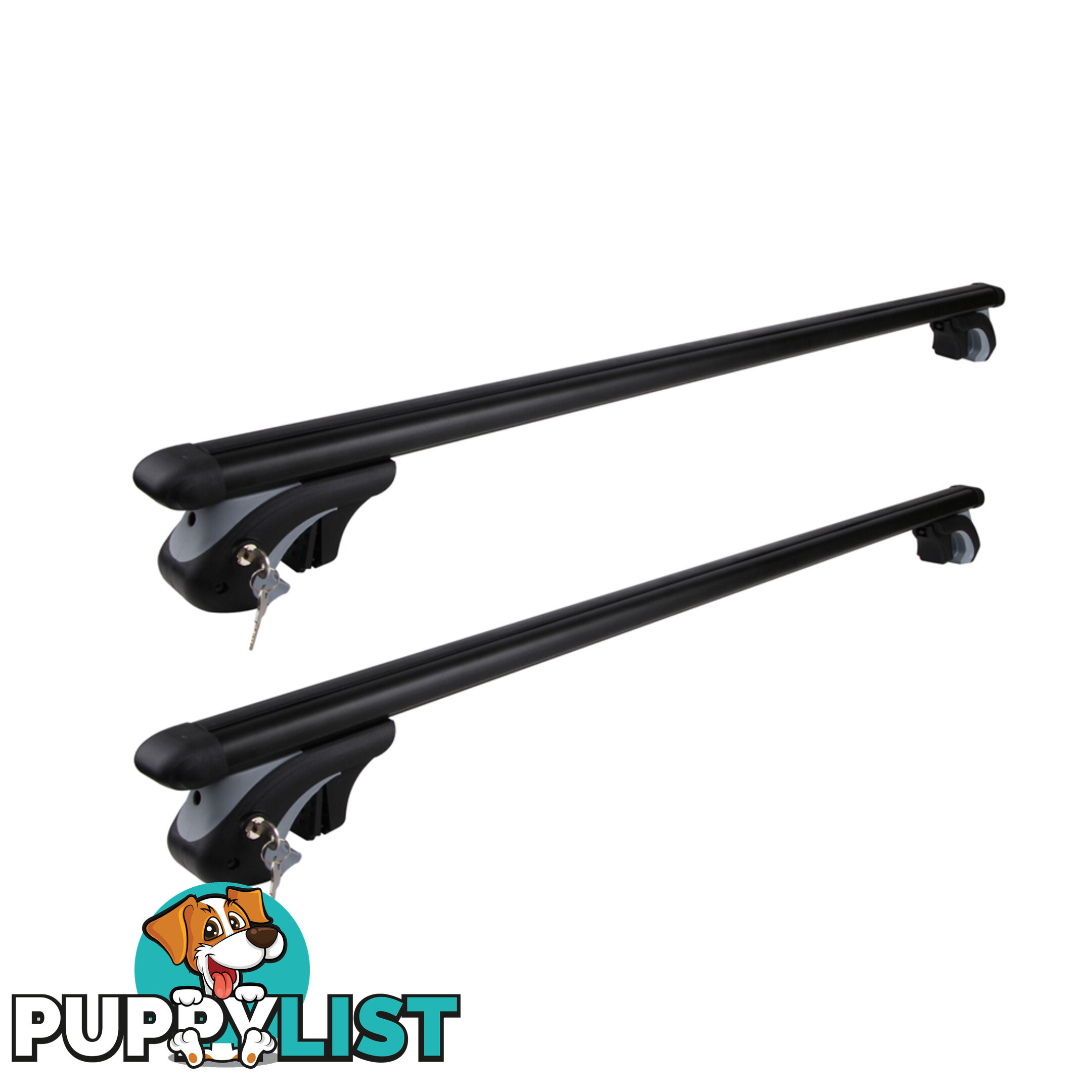 Universal Roof Racks Cross Bars 120cm Lockable Black