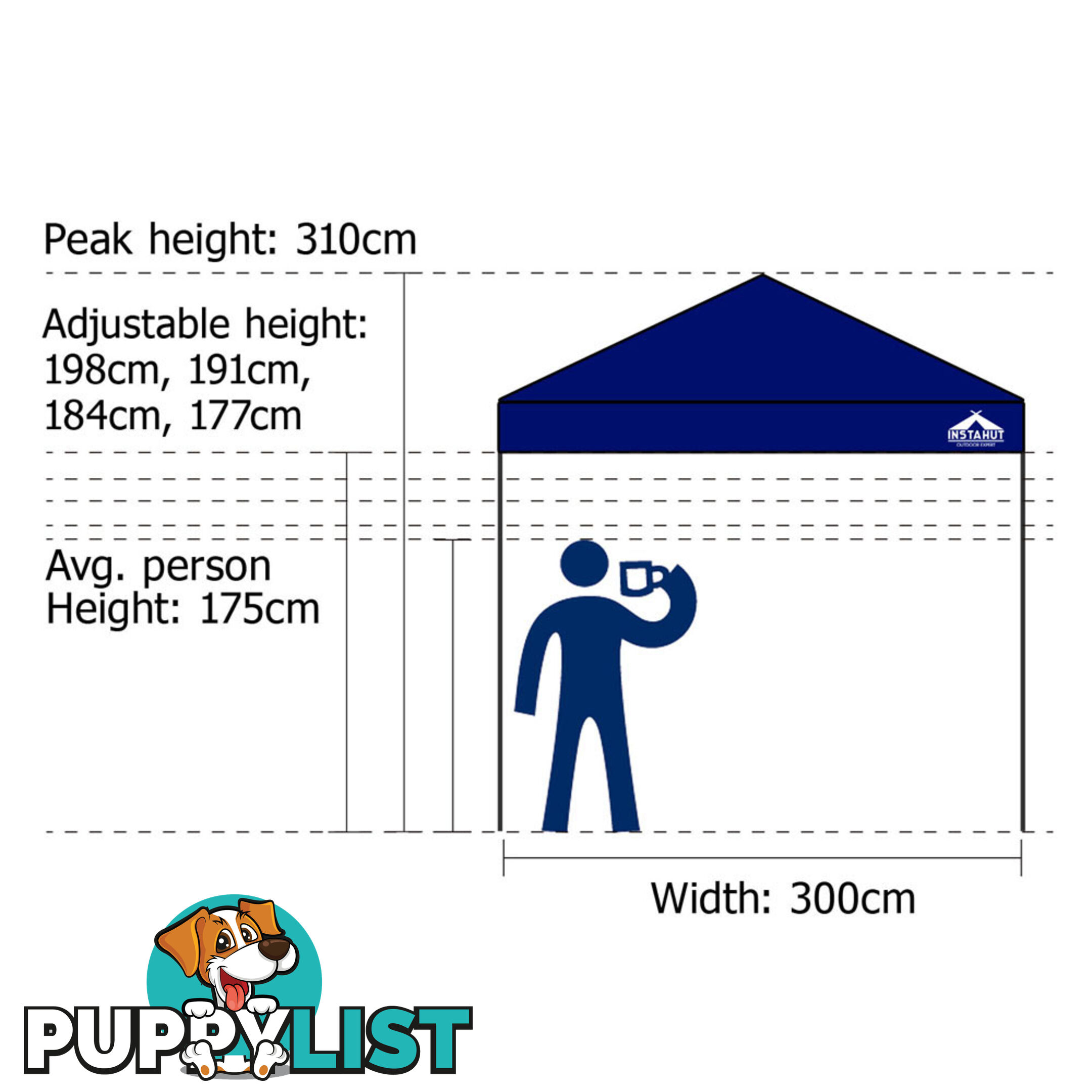 3X3 Pop Up Gazebo - Navy