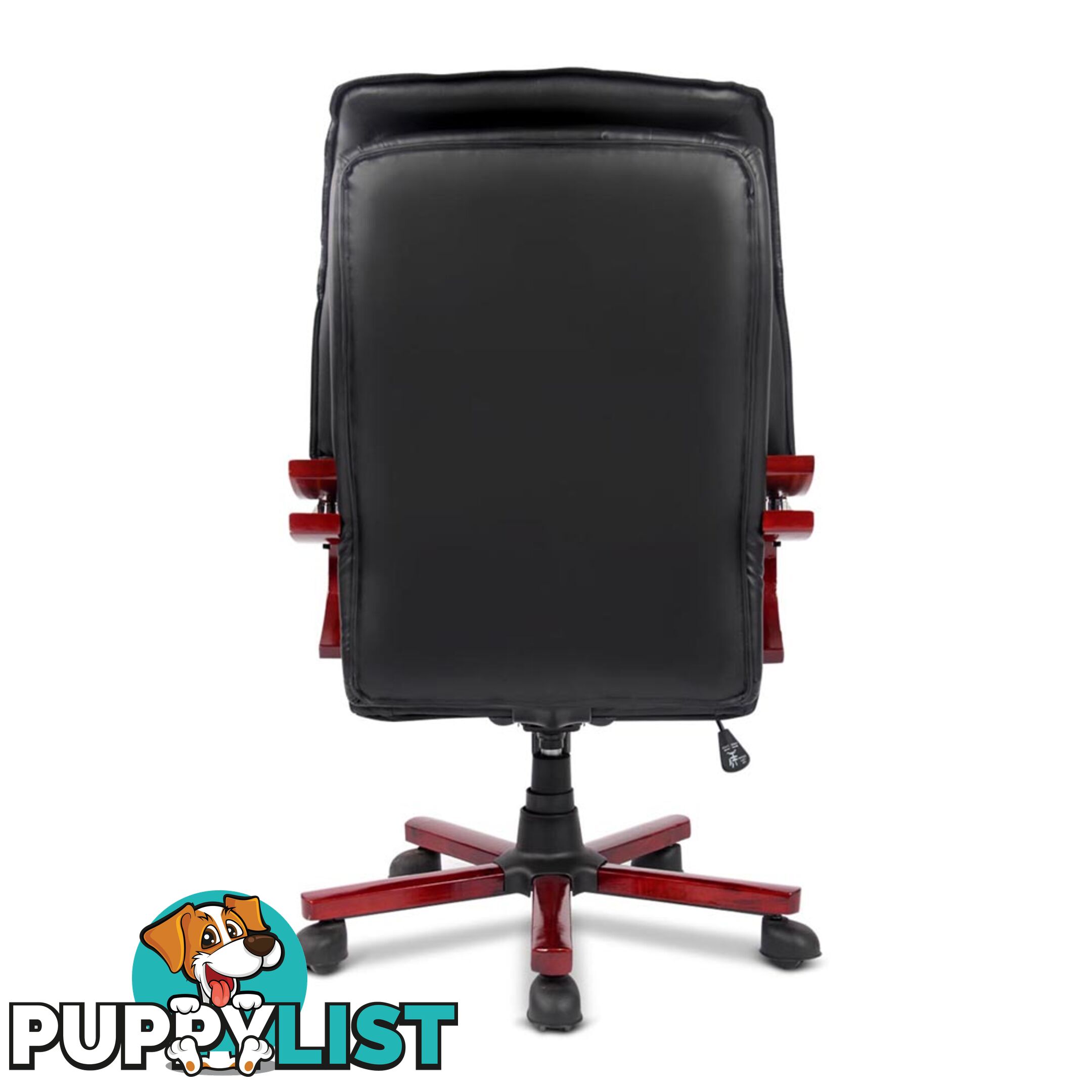 PU Leather & Wood Deluxe Office Chair