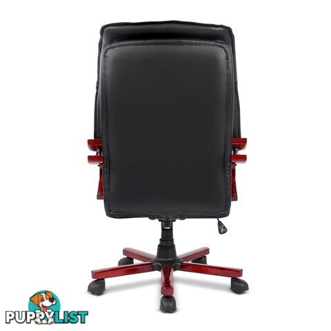 PU Leather & Wood Deluxe Office Chair