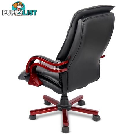 PU Leather & Wood Deluxe Office Chair