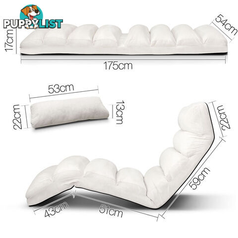 Lounge Sofa Chair - 75 Adjustable Angles _ Ivory