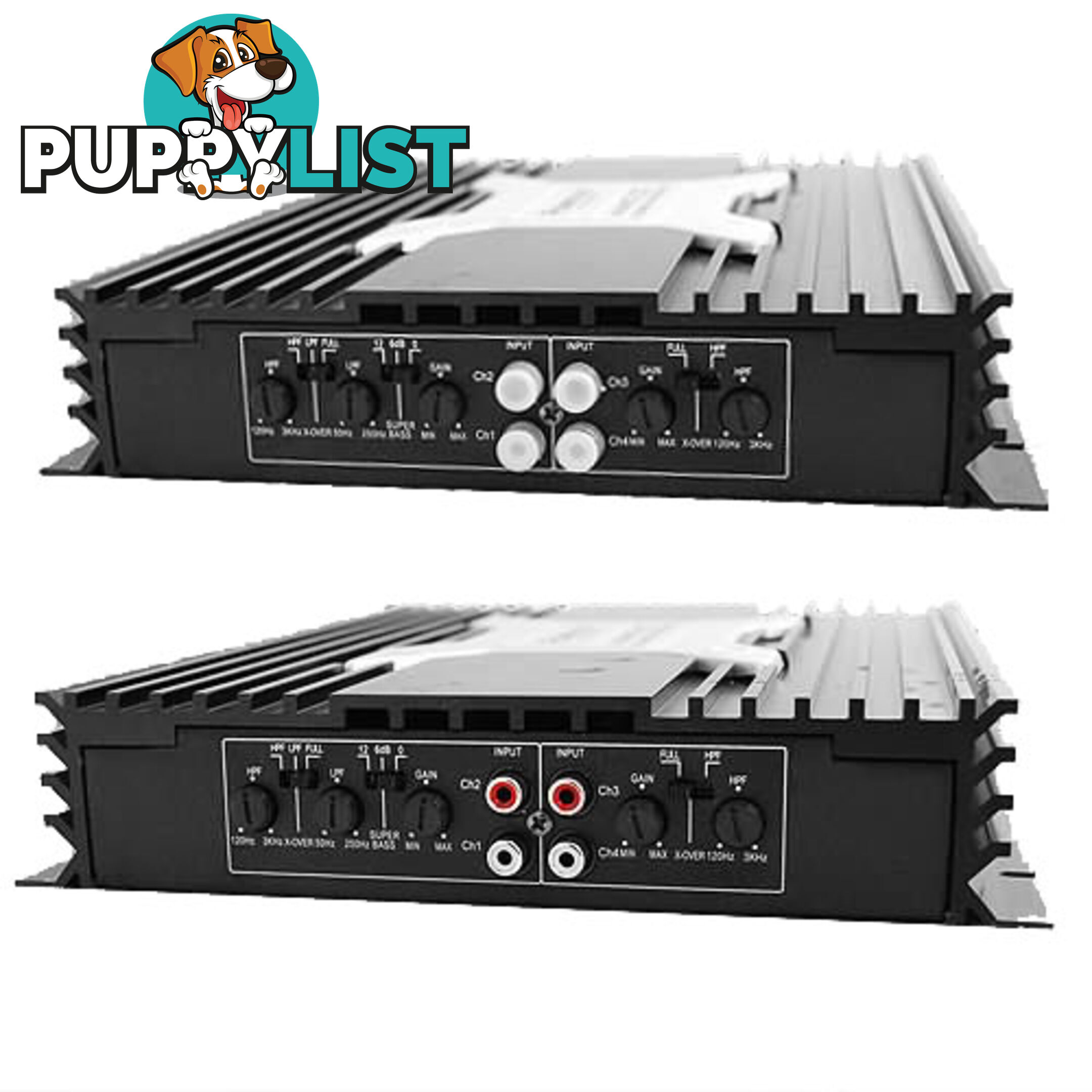 New PowerVox 5600 Watt 4 Channel Car Amplifier Black