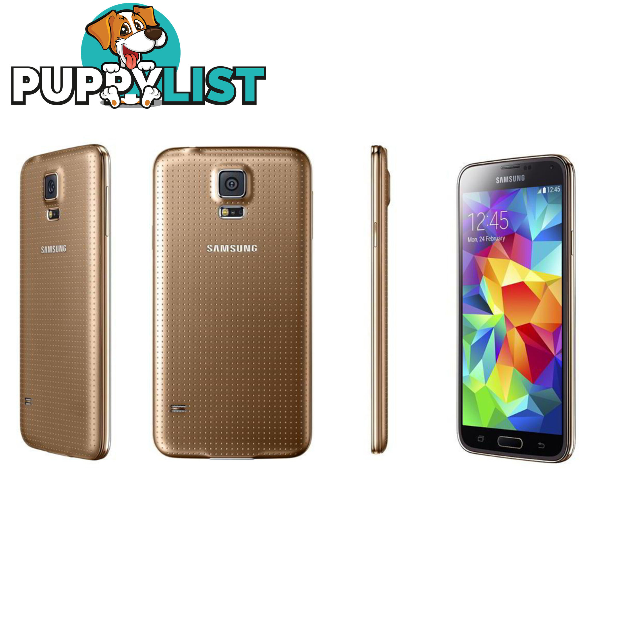 Samsung Galaxy S5 G900i Mobile Phone Gold Refurbished