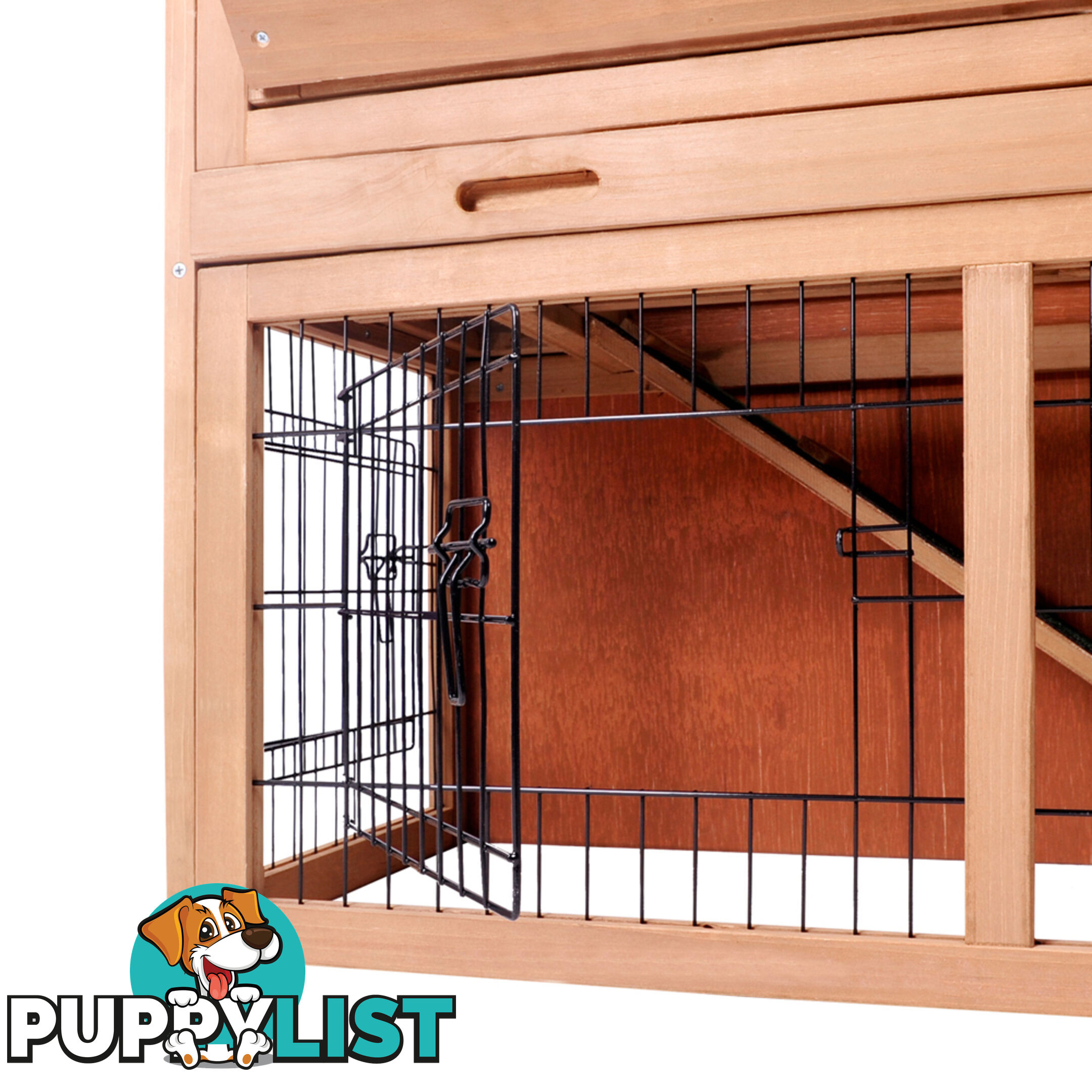 Rabbit Hutch Chicken Coop Cage Guinea Pig Ferret House w/ 2 Storeys Run