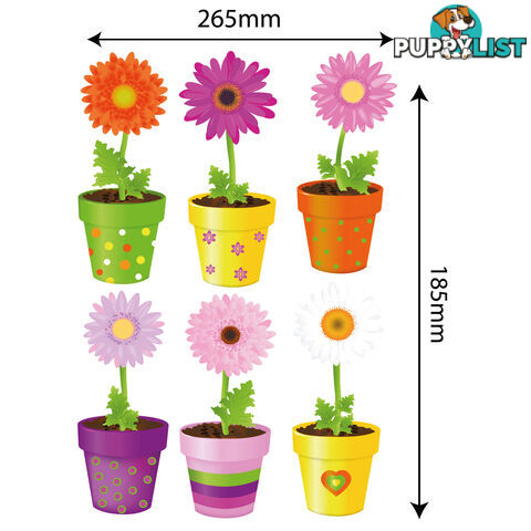 Medium Size Flower Pot Wall Stickers - Totally Movable