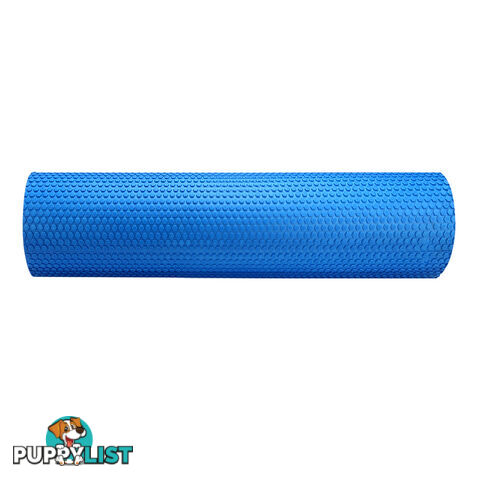 Yoga Gym Pilates EVA Stick Foam Roller Blue 45 x 15cm