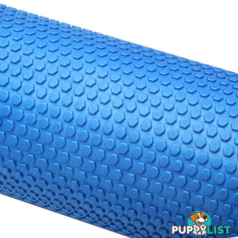 Yoga Gym Pilates EVA Stick Foam Roller Blue 45 x 15cm