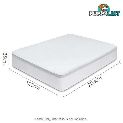 Fitted Non-Woven Waterproof Mattress Protector PU Coating Bed Cover King Single