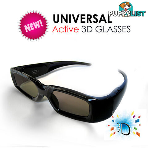 3D Active Glasses (Universal) for All Competitive 3D TV with IR Technology