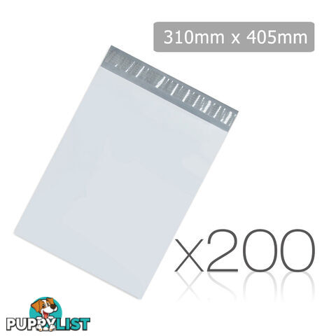 Set of 200 Poly Mailer Bags - 310 x 405mm