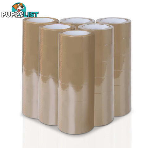 36 Rolls Packing Tape 48mm x 75m Shipping Box Carton Packaging Browntape