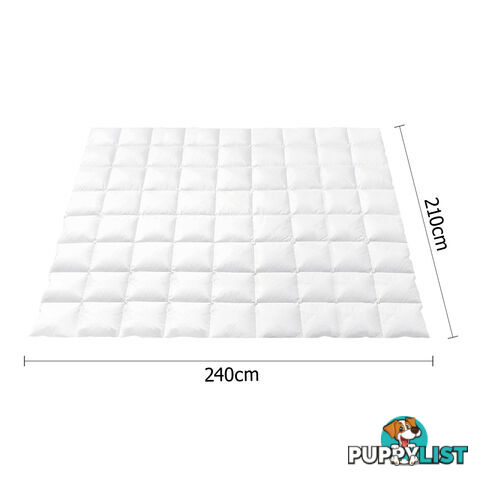 Duck Feathers Down Quilt 500GSM Premium Quality King Size Doona