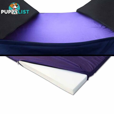 Free Standing Camping Canvas Swag Dome Tent 6cm Mattress Pillow Bag Double Navy