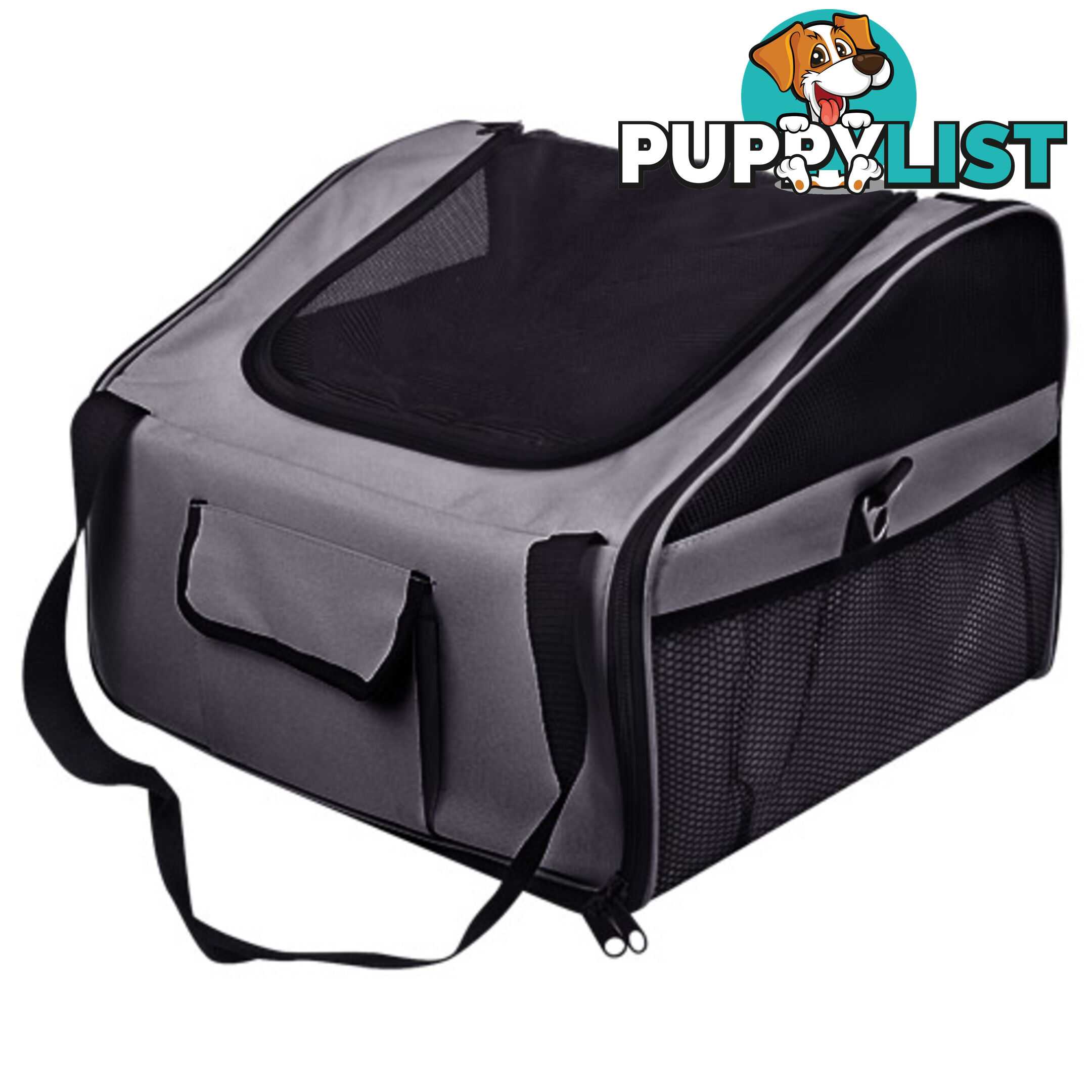 Pet Dog Cat Car Seat Carrier Travel Bag Small Grey