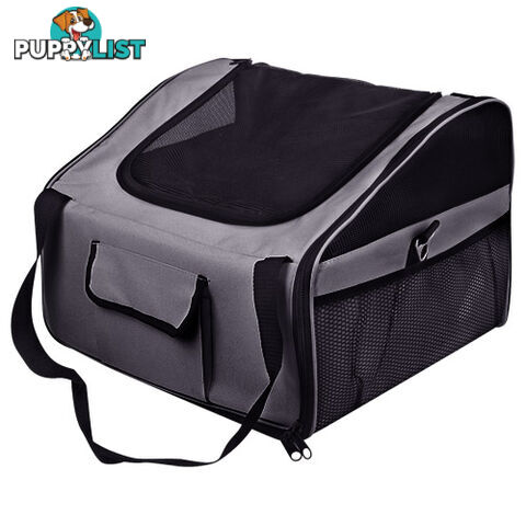 Pet Dog Cat Car Seat Carrier Travel Bag Small Grey