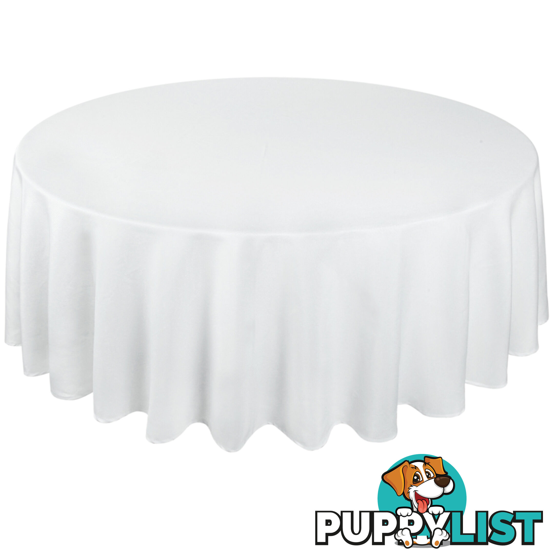 4 Pcs Wedding Table Cloth Round 229cm White