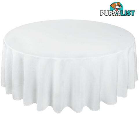 4 Pcs Wedding Table Cloth Round 229cm White