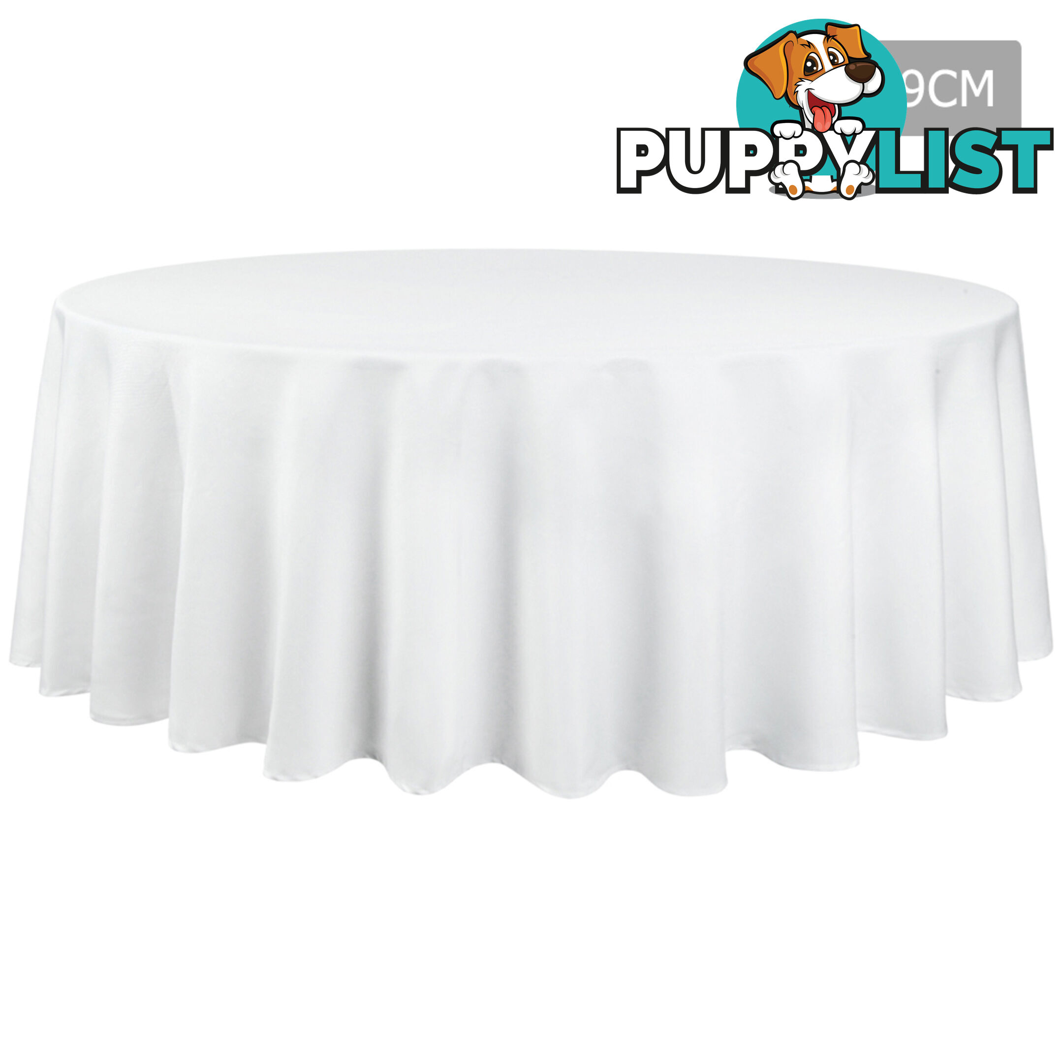 4 Pcs Wedding Table Cloth Round 229cm White