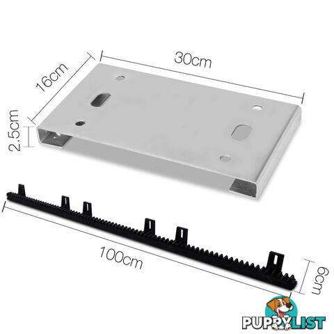 1200KG Auto Motor Heavy Duty Sliding Gate Opener 550W 240V AC 2 Remote 4M Rails