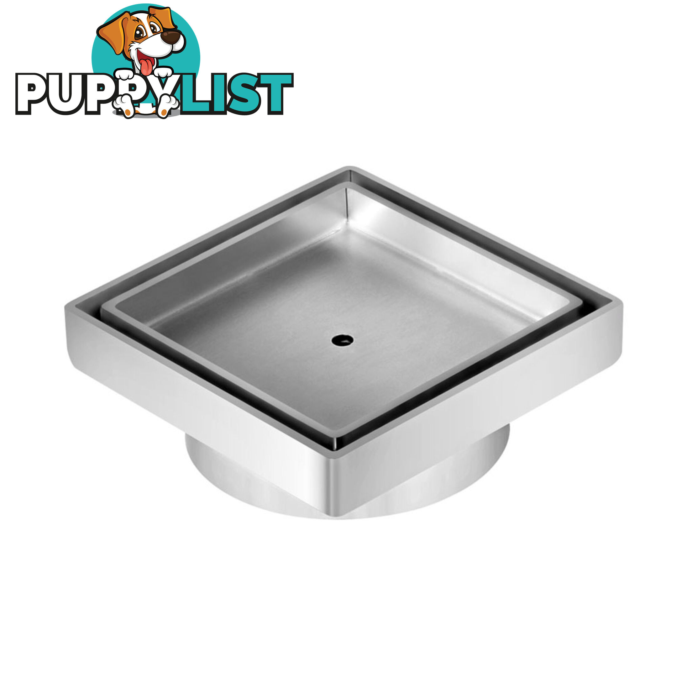 Square Stainless Steel Shower Grate Drain Floor Bathroom 95mm Depth