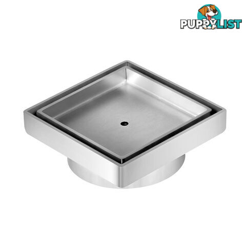 Square Stainless Steel Shower Grate Drain Floor Bathroom 95mm Depth