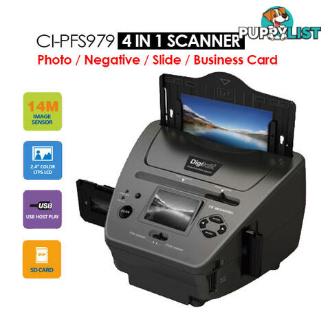 4-IN-1 Combo 14MP Photo/Film/Slide/Business card Scanner