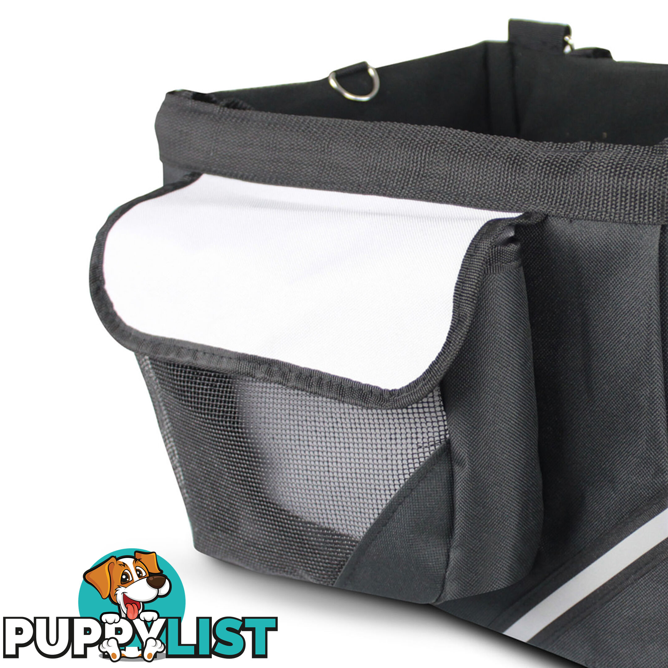 Pet Travel Carry Bag Dog Cat Puppy Bicycle Bike Front Carrier Basket Black